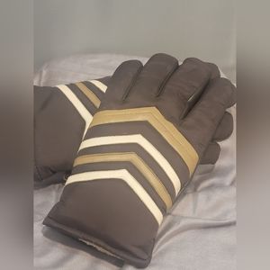 Mens Size Large Vintage Tri-Color Brown/Black Gloves